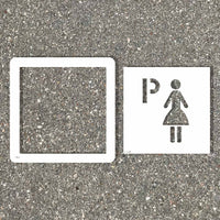 Schablone Frauenparkplatz Kunststoff selbstklebend