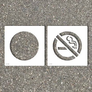 Schablone Rauchverbot Kunststoff selbstklebend